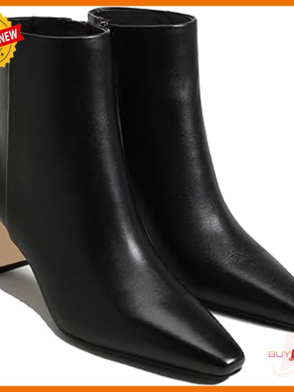 Women's Chunky Heel Ankle Boots Square Toe Side Zipper Winter Booties